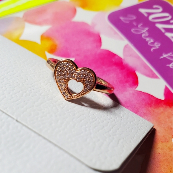 Pandora rose gold puzzle heart ring - Picture 1 of 3